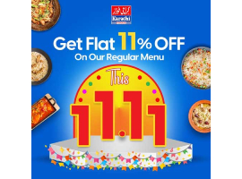 Karachi Foods FLAT 11% off on Regular Menu